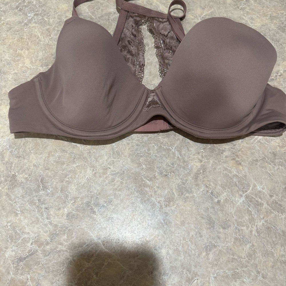 Soma Embraceable Signature Full Coverage Underwire Lace Racerback Bra 36C Purple